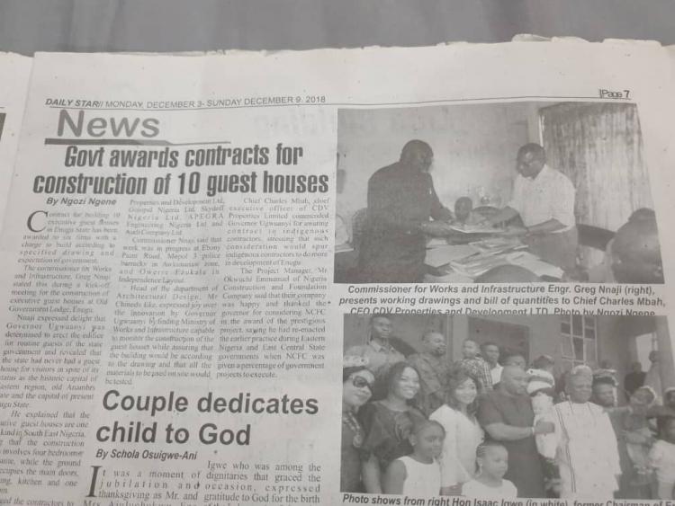 Govt. Awards Contracts Of 10 Guest Houses